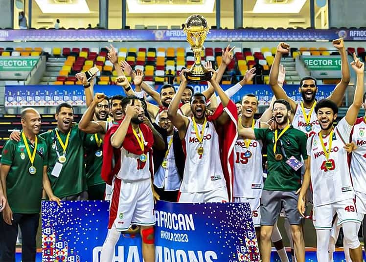L'équipe victorieuse de la FIBA AFROCAN 2023 en Angola (DR)