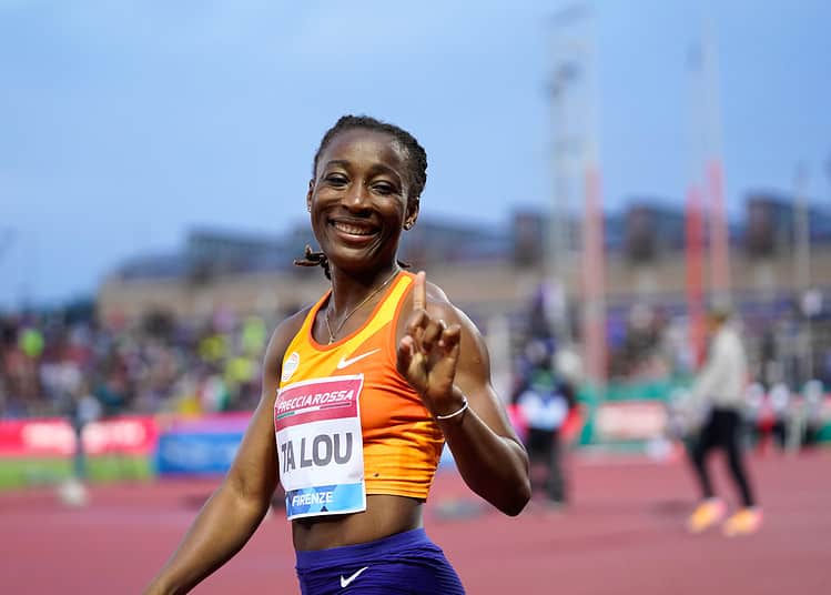 Marie-Josée Ta Lou Wins the Women's 100m with a time of 10.97 at the Wanda Diamond League meeting in Rome/Florence, Italy on 2 June 2023